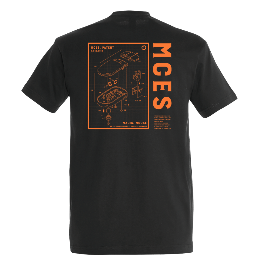 T-shirt GRIS ANTHRACITE Magic Mouse Print Orange